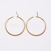 304 Stainless Steel Hoop Earrings EJEW-P040-20-B-2