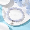 Natural Blue Lace Agate Chip Beaded Stretch Bracelets BJEW-JB11133-08-2