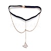 Alloy Rhinestone Sexy Elastic Multilayer Tassel Butterfly Leg Chain FS-WG8A9A5-01-5