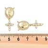 Brass Pave Cubic Zirconia Pendants KK-U009-09A-G-3