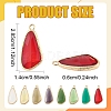5Pcs Glass Pendants GLAA-YW0004-78A-3