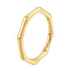 Ion Plating(IP) 201 Stainless Steel Bamboo Sticker Finger Ring for Women RJEW-N038-130LG-1