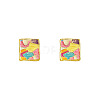 Alloy Enamel Stud Earrings FS-WG76410-02-3