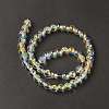 Transparent Electroplate Glass Beads Strands EGLA-I015-01A-3