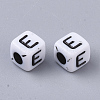White Opaque Acrylic Beads MACR-R869-02E-2