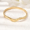 Curved 304 Stainless Steel Hinged Bangles for Women BJEW-B168-07G-2