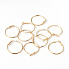 Brass Hoop Earrings EC108-1NFG-4