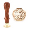 Brass Wax Sealing Stamp AJEW-F047-A05-1