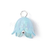 Lily Flower Charms PALLOY-JF02542-02-3