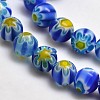 Round Millefiori Glass Beads Strands LK-P002-M-4