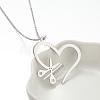 304 Stainless Steel Hollow Pendant Necklaces FS-WGE7531-06-1
