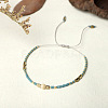 Adjustable Glass Seed Bead Braided Bead Bracelets for Women VT9382-43-1
