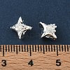 Brass Micro Pave Clear Cubic Zirconia Beads CU-CBAC675-01S-3