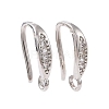 Brass Micro Pave Clear Cubic Zirconia Ear Hooks X-ZIRC-P100-05P-1