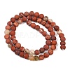 Frosted Natural Red Jasper Beads Strands G-C270-M01-6mm-3