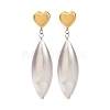304 Stainless Steel Dangle Stud Earrings EJEW-K296-02GP-05-2