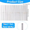 30Pcs 304 Stainless Steel Sticks TOOL-SC0001-88-2