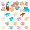 14Pcs 14 Styles Book Shape Silicone Beads SIL-TA0002-71-1