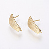 Brass Stud Earring Findings KK-E768-12G-3