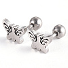 Tarnish Resistant 201 Stainless Steel Barbell Cartilage Earrings LS-EJEW-R147-20-1