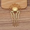 Alloy Hair Comb Findings PW-WGF914F-02-1