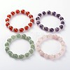 Valentine's Day Charming Natural Gemstone Beaded Stretch Bracelets BJEW-JB01839-1