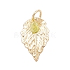 304 Stainless Steel with Faceted Natural Tourmaline Pendants PALLOY-JF04267-3
