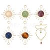ARRICRAFT 30Pcs Natural Mixed Gemstone Connector Charms FIND-AR0003-83-1