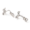 Alloy Clip-on Earring Findings FIND-L015-002P-2