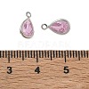 Brass Pave Cubic Zirconia Charms CU-CBABEB3-04P-02-3