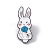 Easter Theme Rabbit Enamel Pin JEWB-E018-02EB-06-1