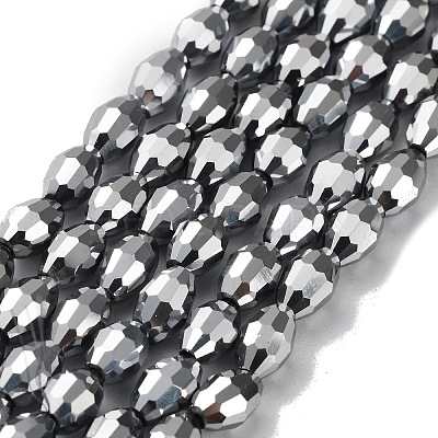 Electroplate Glass Beads Strands GC881Y-2-1