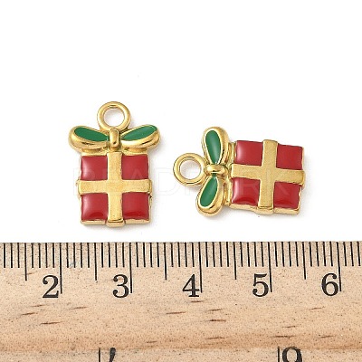 304 Stainless Steel Enamel Pendants STAS-L300-012G-43-1