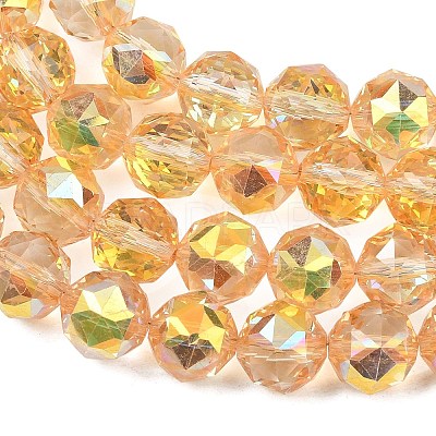 Transparent Electroplate Glass Beads Strands EGLA-N002-34C-B09-1
