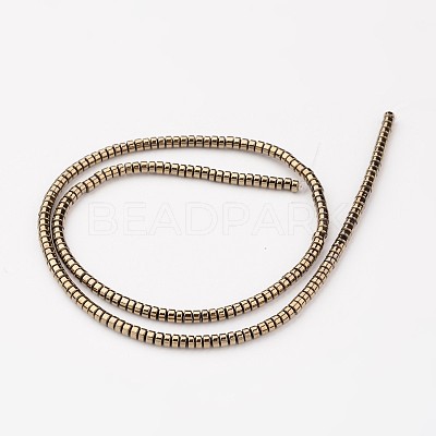 Electroplate Non-magnetic Synthetic Hematite Beads Strands G-I175-25-1