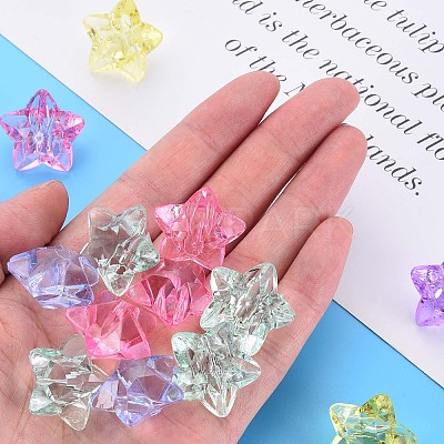 Transparent Acrylic Beads X-MACR-S373-76-B-1
