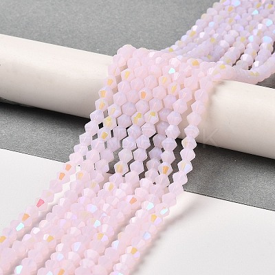 Imitation Jade Electroplate Glass Beads Strands EGLA-A039-J2mm-L02-1