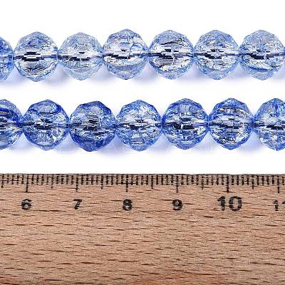 Crackle Transparent Glass Beads Strands GLAA-N063-10mm-04-1
