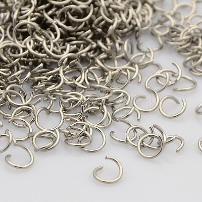 Tarnish Resistant 304 Stainless Steel Open Jump Rings STAS-N015-03-8x1mm-1
