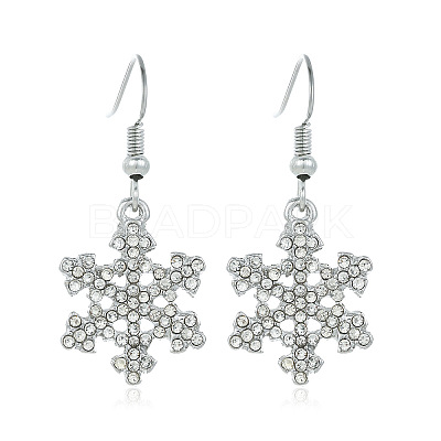 Snowflake Alloy Dangle Earrings FS-WGD9918-19-1