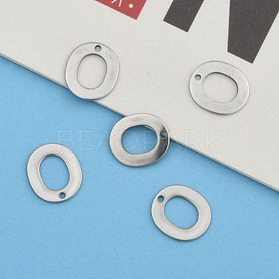 Tarnish Resistant 304 Stainless Steel Letter Charms X-STAS-O072-O-1