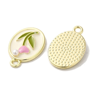Rack Plating Alloy Enamel Pendants FIND-I039-033G-1