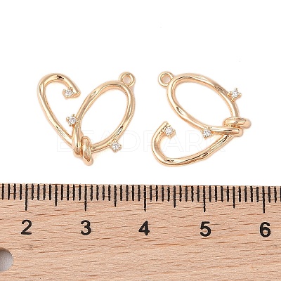 Brass Pendants with Clear Glass KK-N254-53G-1