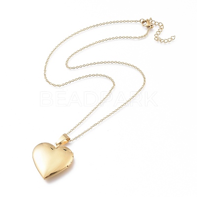 Heart Locket Pendant 304 Stainless Steel Jewelry Sets SJEW-M097-05G-1