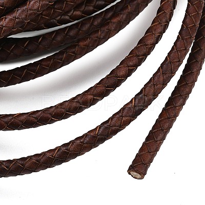Braided Leather Cord with Core WL-F009-5mm-03-1