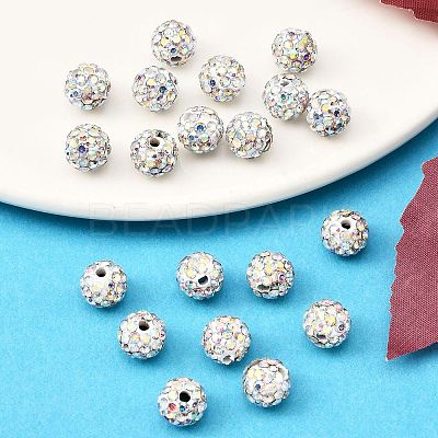 Pave Disco Ball Beads RB-Q195-8mm-AB-1