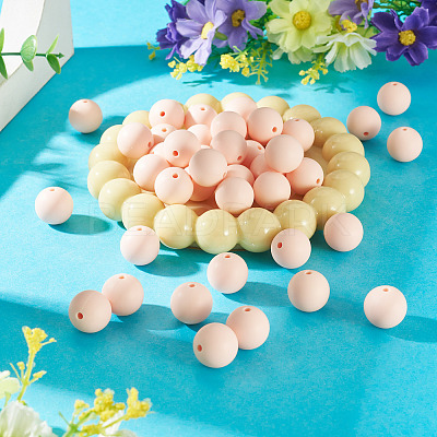 50Pcs Food Grade Eco-Friendly Silicone Beads SIL-TADJ0001-03E-1