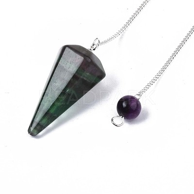 Natural Fluorite Hexagonal Pointed Dowsing Pendulums G-T097-08-1