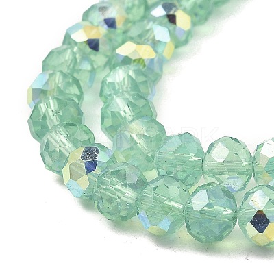 Baking Paint Transparent Glass Beads Strands DGLA-A034-J8mm-B-1