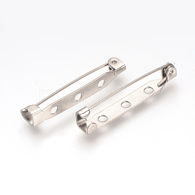 Tarnish Resistant 304 Stainless Steel Pin Brooch Back Bar Findings STAS-Q184-03-1